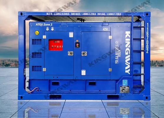 3phase DNVGL 2.7-1 الإطار المنزلق شهادة ATEX 260 CFM 425CFM مضغوط الهواء ضد الانفجار في المنصة البرية البحرية