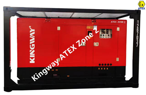 تعديل 250KVA 200KW ATEX معتمد في المنطقة 2 Temp Class T3 Rigsafe Proof Explosion Diesel Set Set Set IEC60049