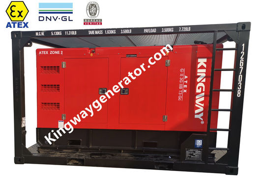 تعديل 250KVA 200KW ATEX معتمد في المنطقة 2 Temp Class T3 Rigsafe Proof Explosion Diesel Set Set Set IEC60049