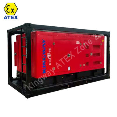 مولد 80KVA للعمل الثقيل ATEX المنطقة 2 في الخارج مثبت في DNV 2.7-1 Skid