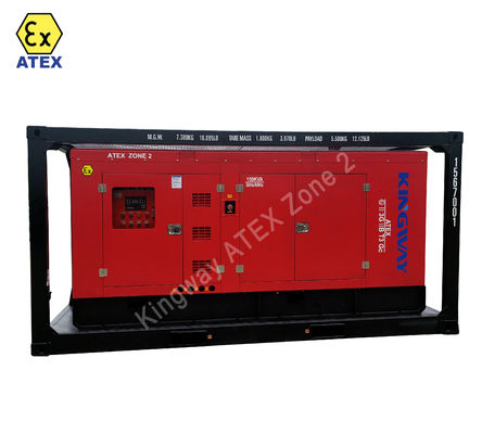 صامت ATEX معتمد 3phase 800kw 1000kva المنطقة1 المنطقة2 مجموعة مولد الديزل المقاوم للانفجار DNVGL 2.7-1 إطار رفع