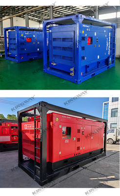 20KVA المنطقة الثانية ضد الانفجار مولد الديزل الصامت مثبت في DNV 2.7-1 لحقول النفط والغاز البحرية