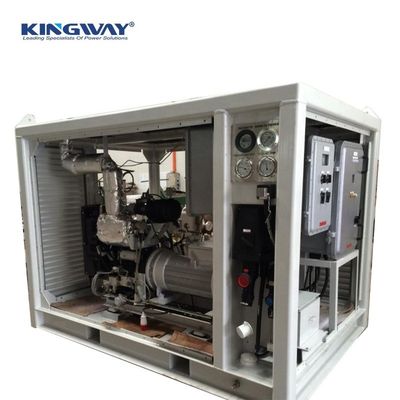 20KVA المنطقة الثانية ضد الانفجار مولد الديزل الصامت مثبت في DNV 2.7-1 لحقول النفط والغاز البحرية