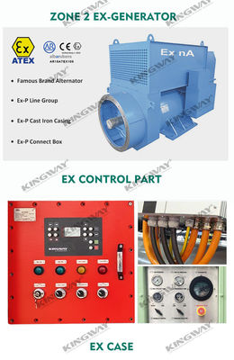 منصة بحرية ATEX المنطقة 2 32kw 40kva المنطقة1 مجموعة مولد الديزل المقاوم للانفجار DNVGL 2.7-1 إطار رفع