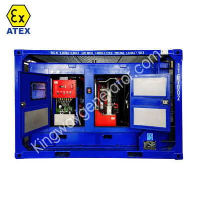 DNV2.7-1 منصة الإطار المنزلق شهادة ATEX 3phase 800kw 1000kva zone2 محرك خدمة مجموعة مولدات الديزل المقاومة للانفجار