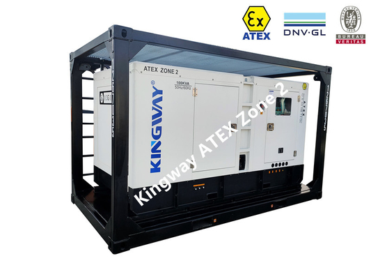 ATEX Certified Zone 2 60KVA مجموعة مولدات الديزل الصامتة إطار الرفع المتكامل