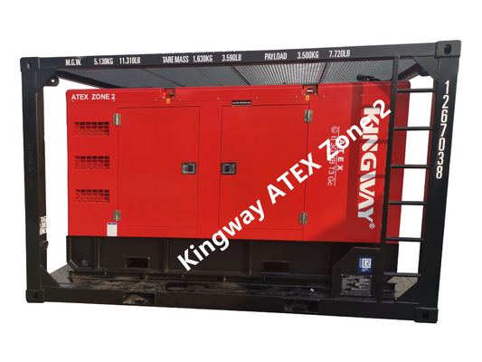 ATEX Certified Zone 2 60KVA مجموعة مولدات الديزل الصامتة إطار الرفع المتكامل