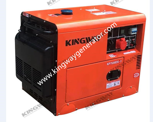 مجموعة المولدات الصامتة ذات اللون البرتقالي 8KVA 12Hp