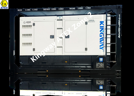 ATEX Certified Zone 2 60KVA مجموعة مولدات الديزل الصامتة إطار الرفع المتكامل