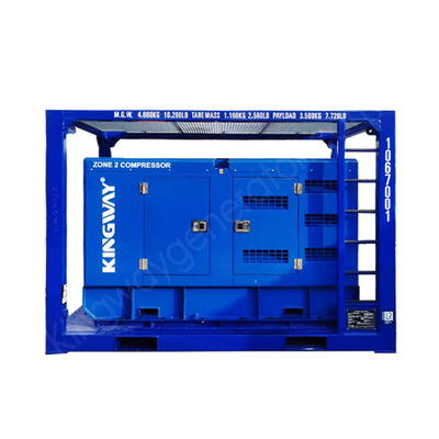 Kingway ATEX المنطقة 2 ضاغط الهواء Sullair 186CFM 100Psi لحقول النفط والغاز البحرية
