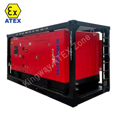 45kva 400v 50hz محرك الديزل المقاوم للانفجار 4 مرحلة 3 سلك DNV2.7-1 إطار رفع معتمد ATEX مولد الديزل للمنطقة 2