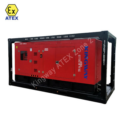 200kVA ATEX المنطقة 2 مولد الديزل، فئة درجة الحرارة T3، مثبتة في DNV 2.7-1 رفع إطار تصادم