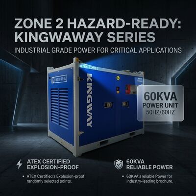 ضاغط هواء ديزل مقاوم للانفجار في حاوية ATEX Zone 2 مع إطار DNV