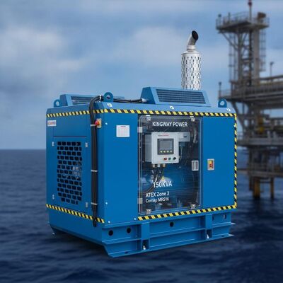 Kingway 150KVA ATEX Zone 2 ComAp MRS16 مجموعة مولدات الديزل مع وحدة تحكم ذكية في الخارج
